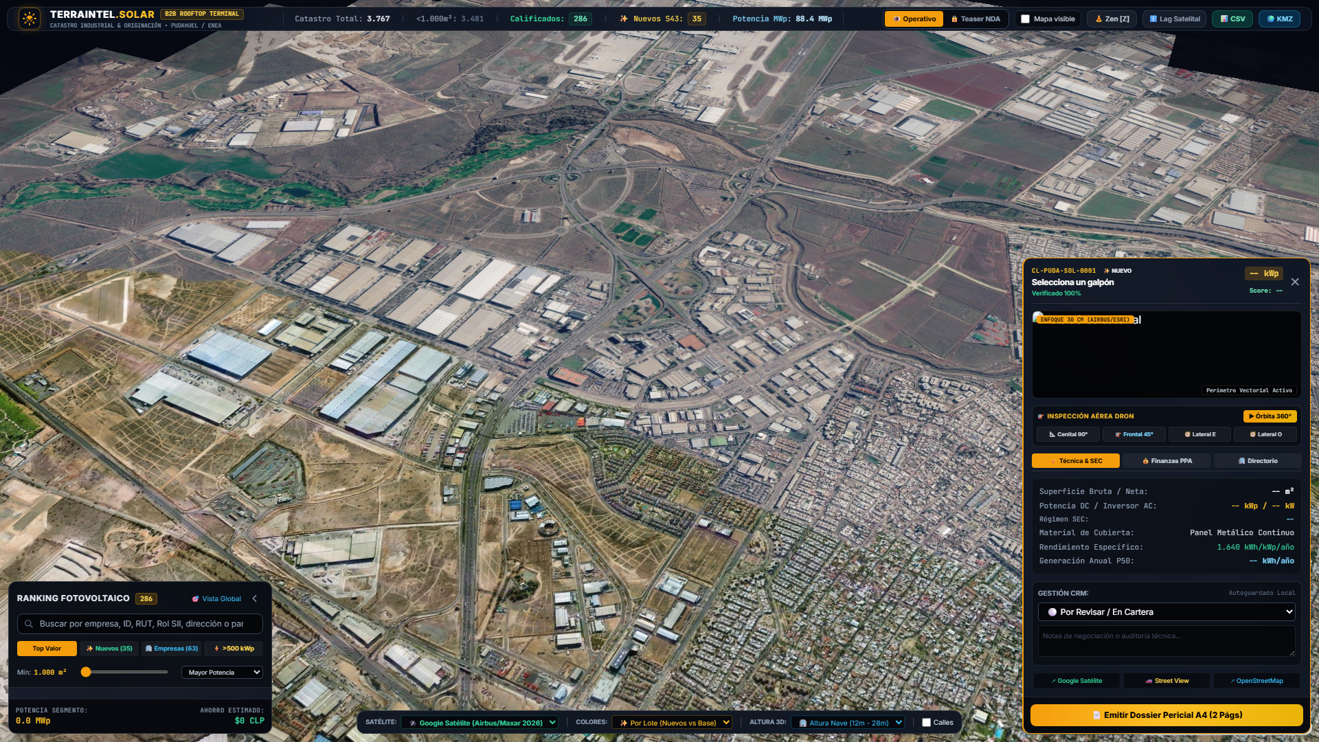Consola Pericial Satelital TERRAINTEL en Pudahuel ENEA